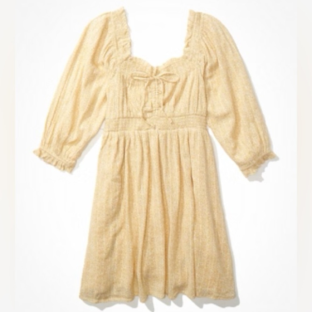 AE Floral Puff Sleeve Mini Dress